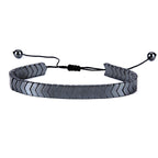 Men's Arrowhead Magnetic Bracelet Set Black Gold Silver