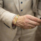 Men's Arrowhead Magnetic Bracelet Set Black Gold Silver