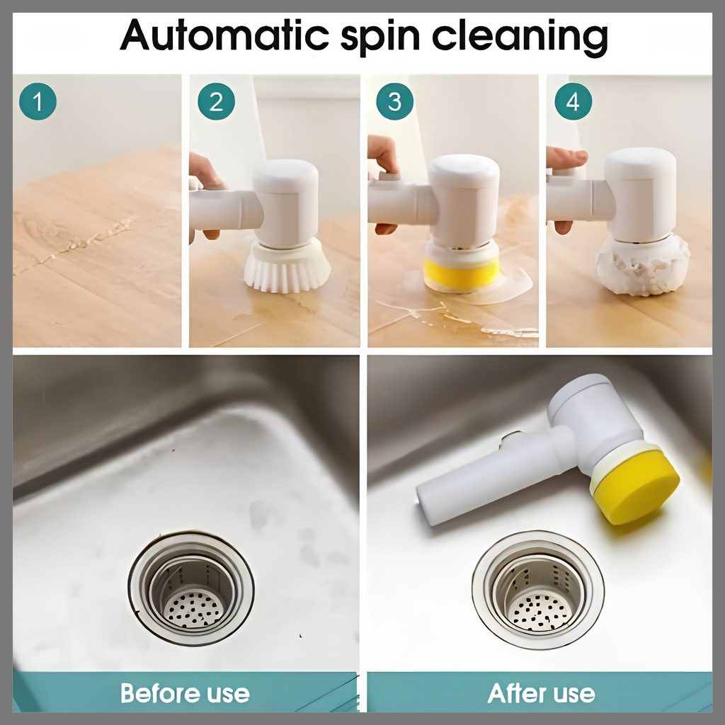 Electric Spin Scrubber – Multi-Function Cleaning Brush (Rechargeable)