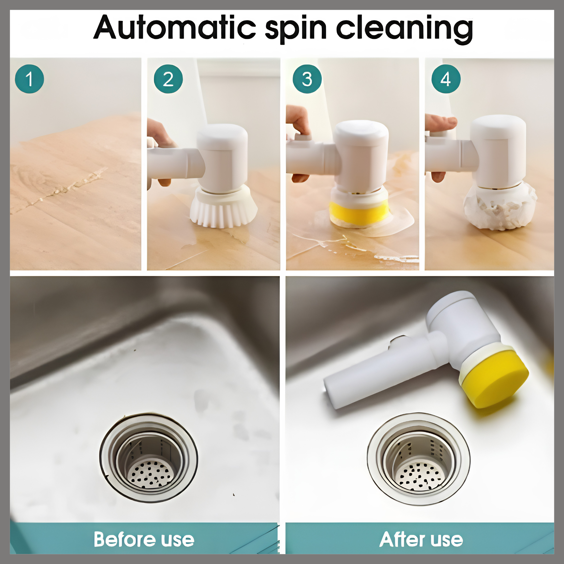 Electric Spin Scrubber – Multi-Function Cleaning Brush (Rechargeable)